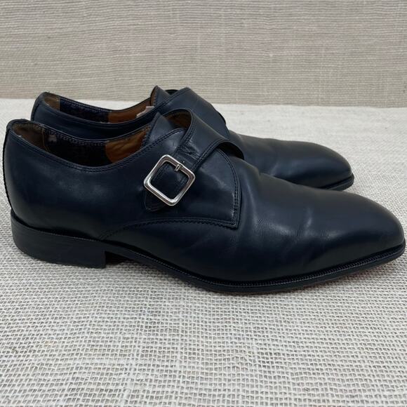 Florsheim Imperial All Leather Black Single Monk Strap Dress Shoes Men's 9.5 EEE - Picture 3 of 10
